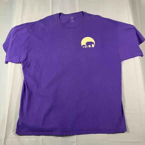 Purple Elephant Graphic Shirt Mens 3XL – Wildlife Conservation Hanes ComfortSoft - Picture 1 of 11